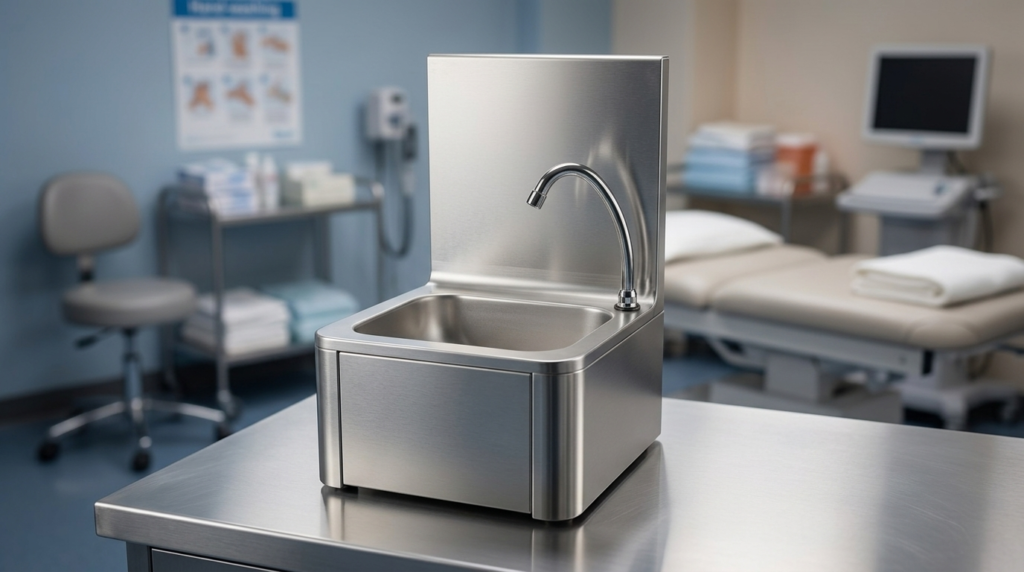Hand wash sink - knee operated