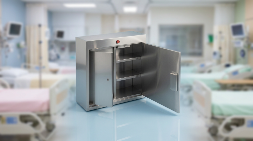 Narcotic cabinet with full inner door