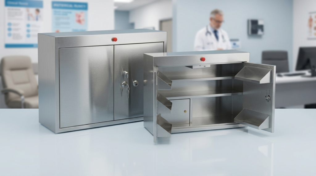 Narcotic cabinets with double door