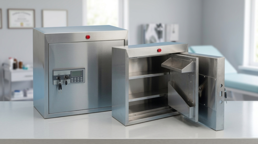 Narcotic cabinets with number lock