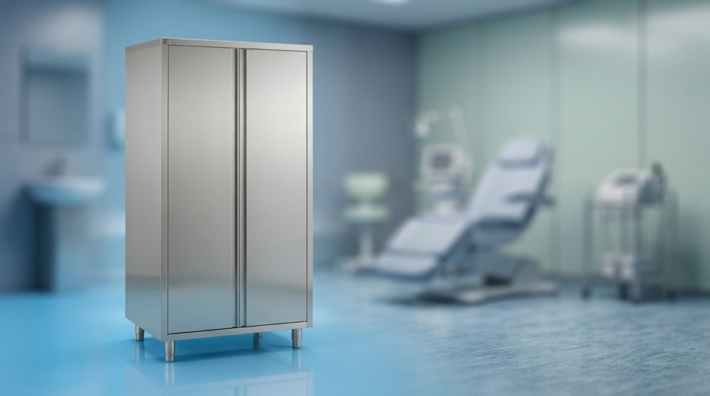 Upright cabinet 2 hinged doors